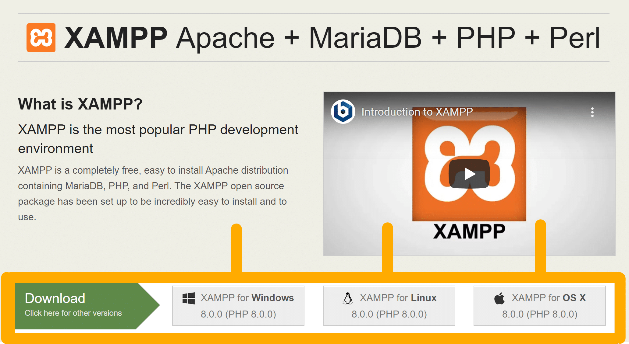 XAMPP downloaden