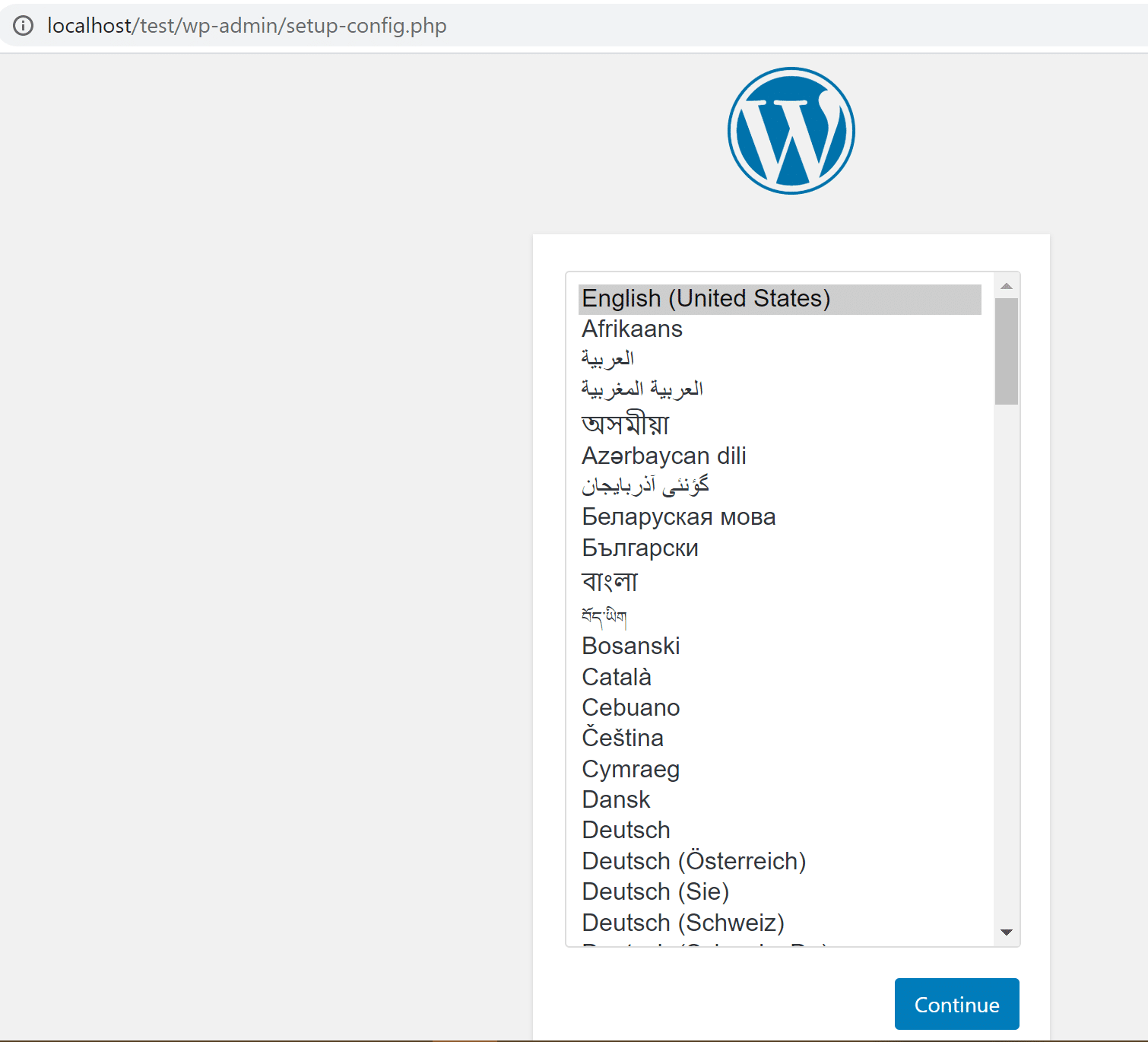 Localhost WordPress test installeren