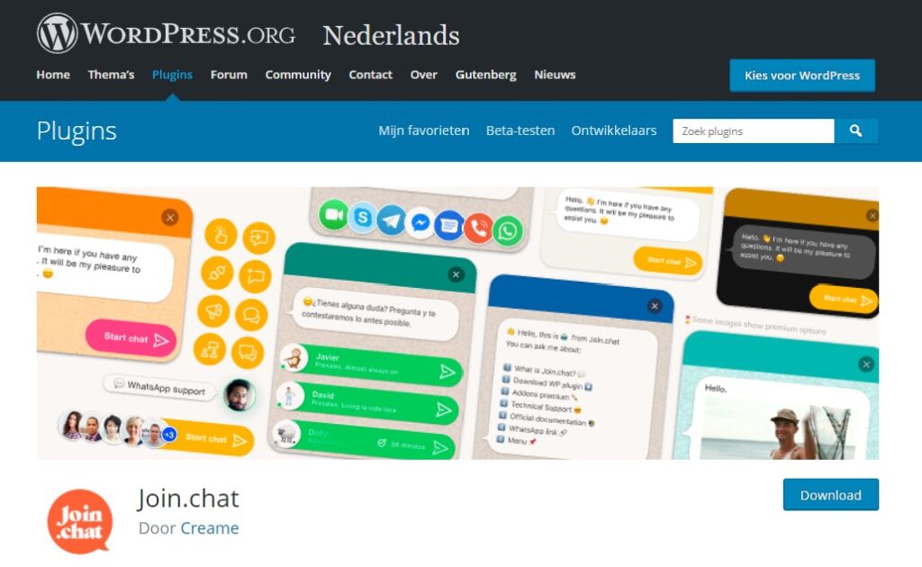 Join.chat WordPress plugin