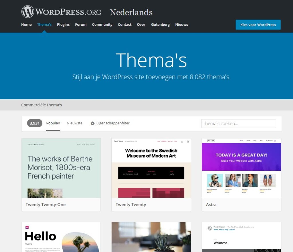 WordPress Thema's