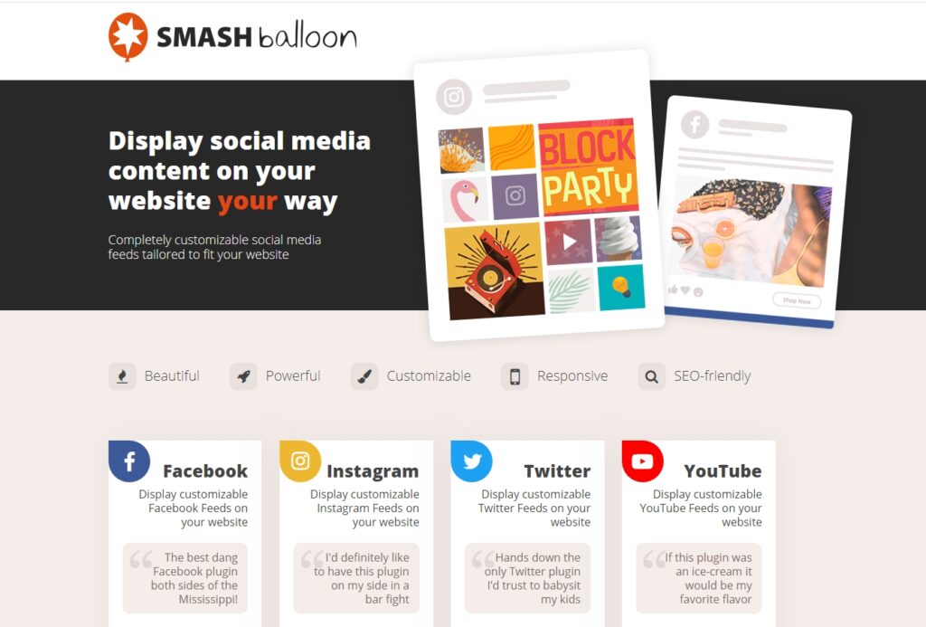 Smash Balloon Instagram feed