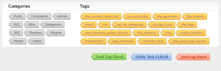 Cool Tag Cloud plugin WordPress