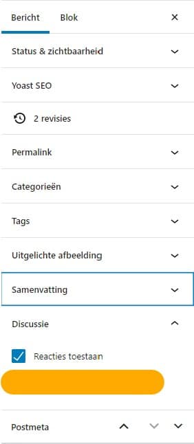 Toestaan van reacties in WordPress