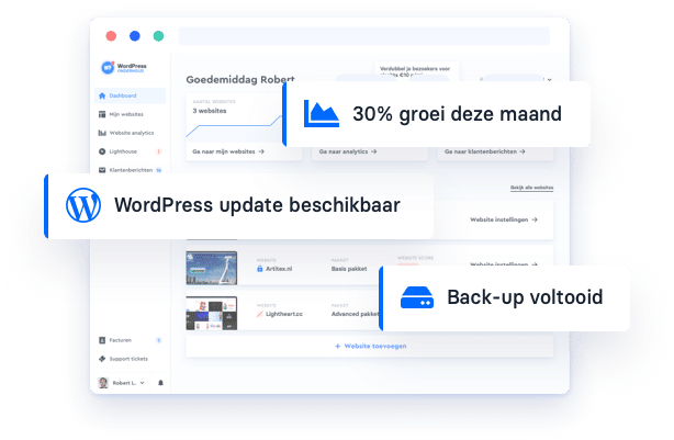 WordPress Onderhoud Dashboard