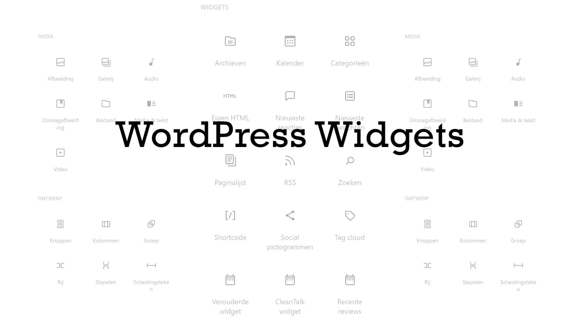 Afbeelding Wat zijn WordPress widgets?